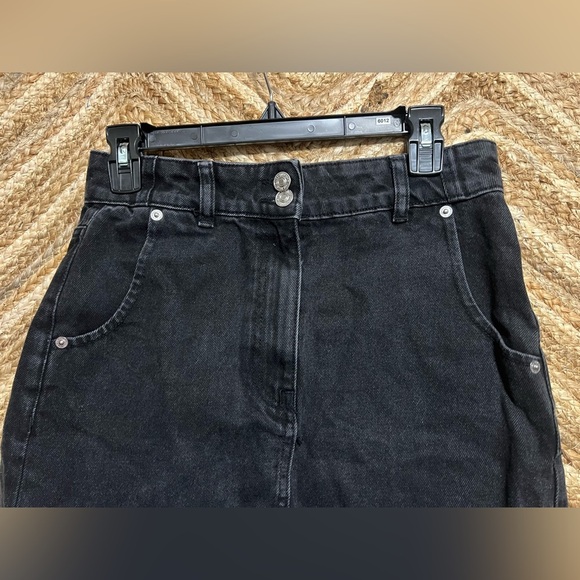 Mango MNG Women's Marion Black Denim Mini Skirt, Size S, Great Condition - Picture 2 of 9
